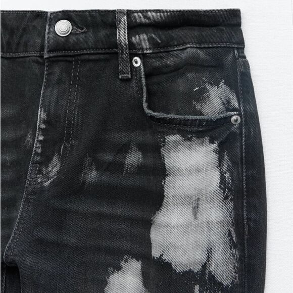 Zara Bleached Jeans New - Picture 2 of 9